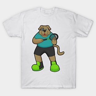 Dog as Tennis player with Tennis racket T-Shirt